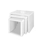 Iacchos Set of 3 Coffee Table Nesting Glossy - White