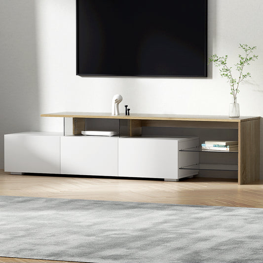 Arvid 180cm TV Cabinet Entertainment TV Unit Stand Furniture With Drawers - Wood