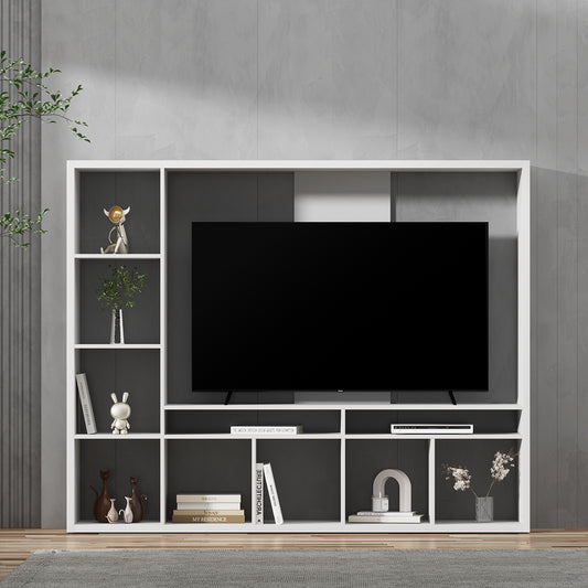 Bertram 183cm Entertainment Center Unit TV Stand TV Cabinet Open Shelves - White