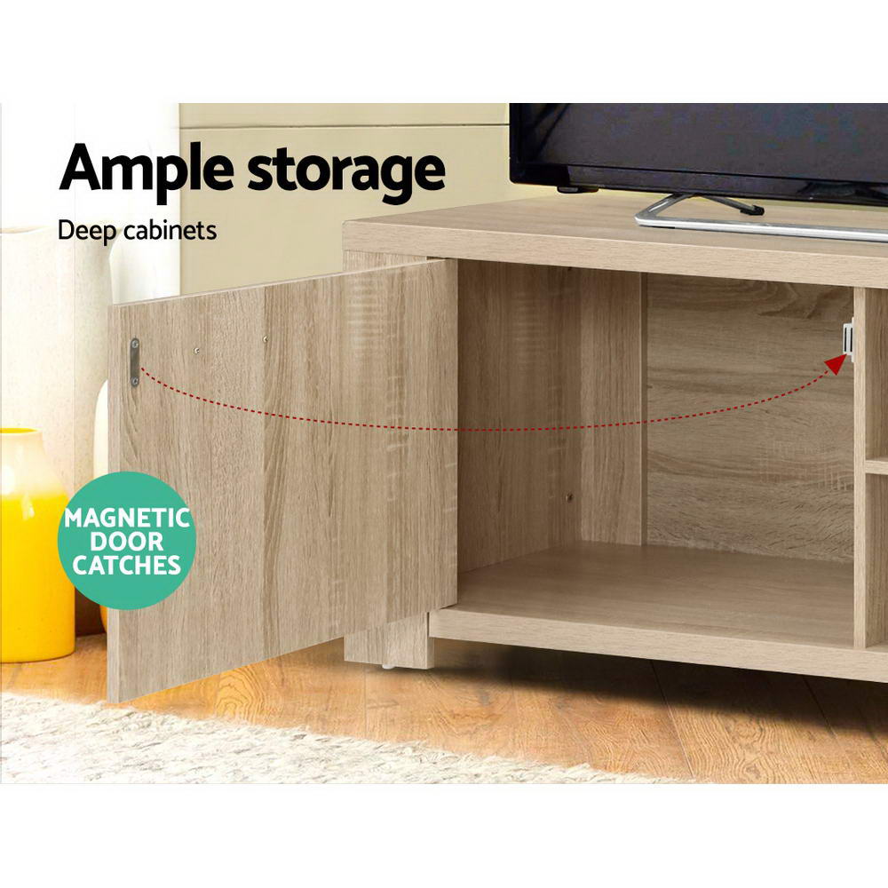 Davin 160cm TV Cabinet Entertainment Unit TV Stand Display Shelf Storage Cabinet Wooden - Wood