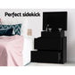 Laval Wooden Bedside Tables Side Table Storage Nightstand Bedroom with 2 Drawers - Black
