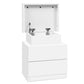Laval Wooden Bedside Tables Side Table Storage Nightstand White Bedroom with 2 Drawers - White