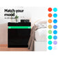 Levis LED High Gloss Bedside Tables Side Table RGB LED High Gloss Nightstand - Black