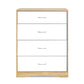 4 Chest of Drawers Tallboy Dresser Table Bedroom Storage White Wood Cabinet