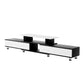 Olia 160cm to 220cm TV Cabinet Entertainment Unit Stand Wooden Lowline Storage Drawers - Black & White
