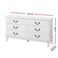 Chest of Drawers Dresser Table Lowboy Storage Cabinet White Bedroom