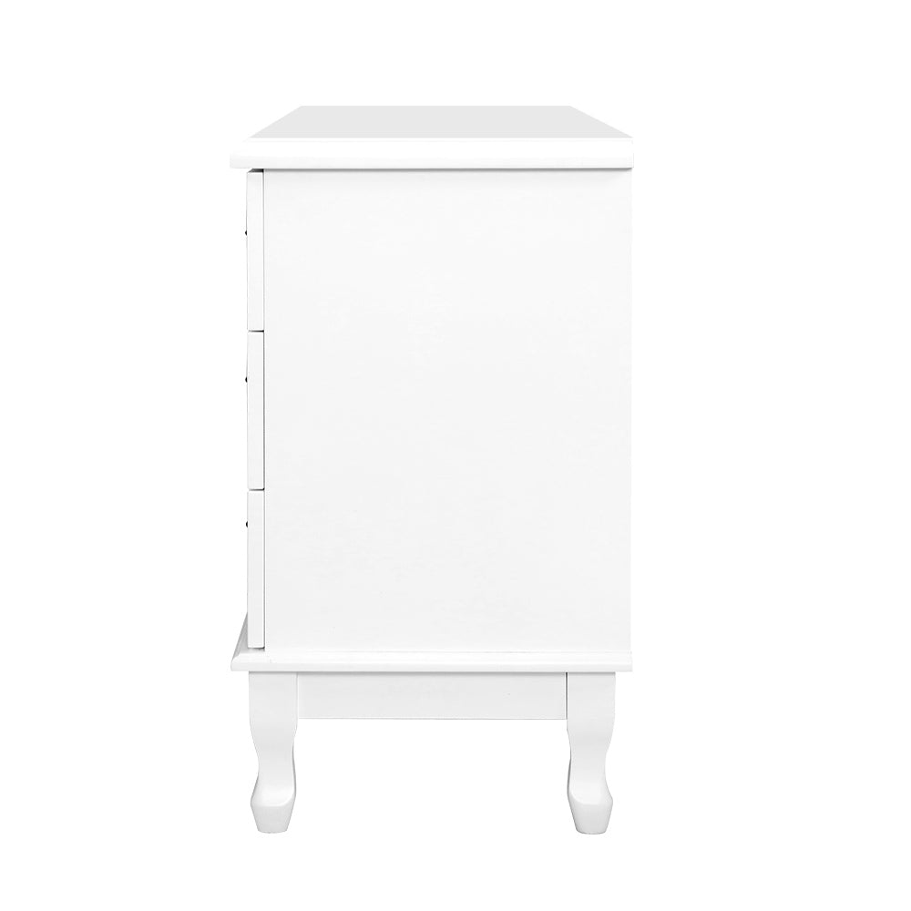 Chest of Drawers Dresser Table Lowboy Storage Cabinet White Bedroom