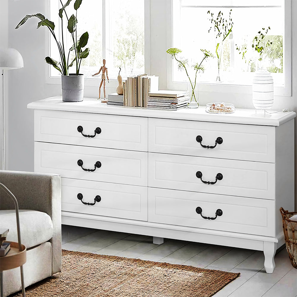 Artiss 6 Chest of Drawers - White