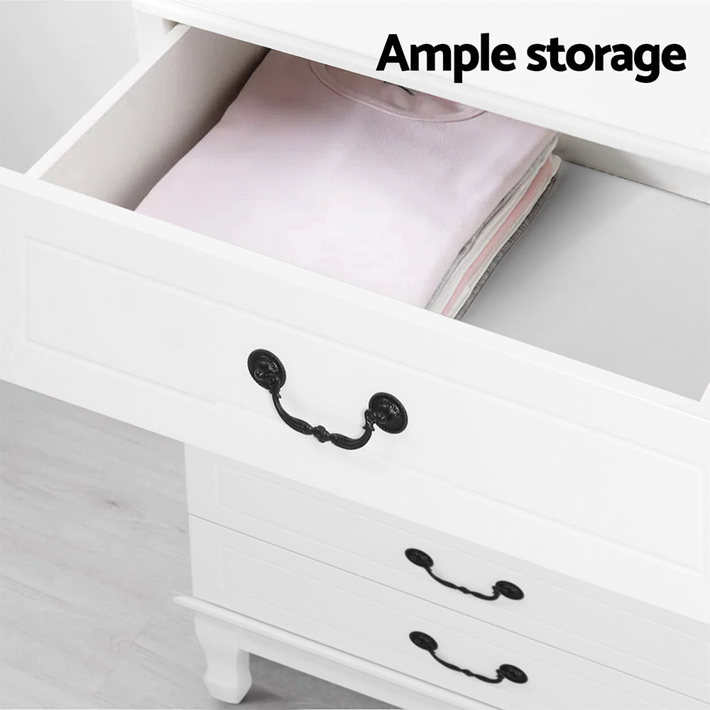 Chest of Drawers Dresser Table Lowboy Storage Cabinet White Bedroom