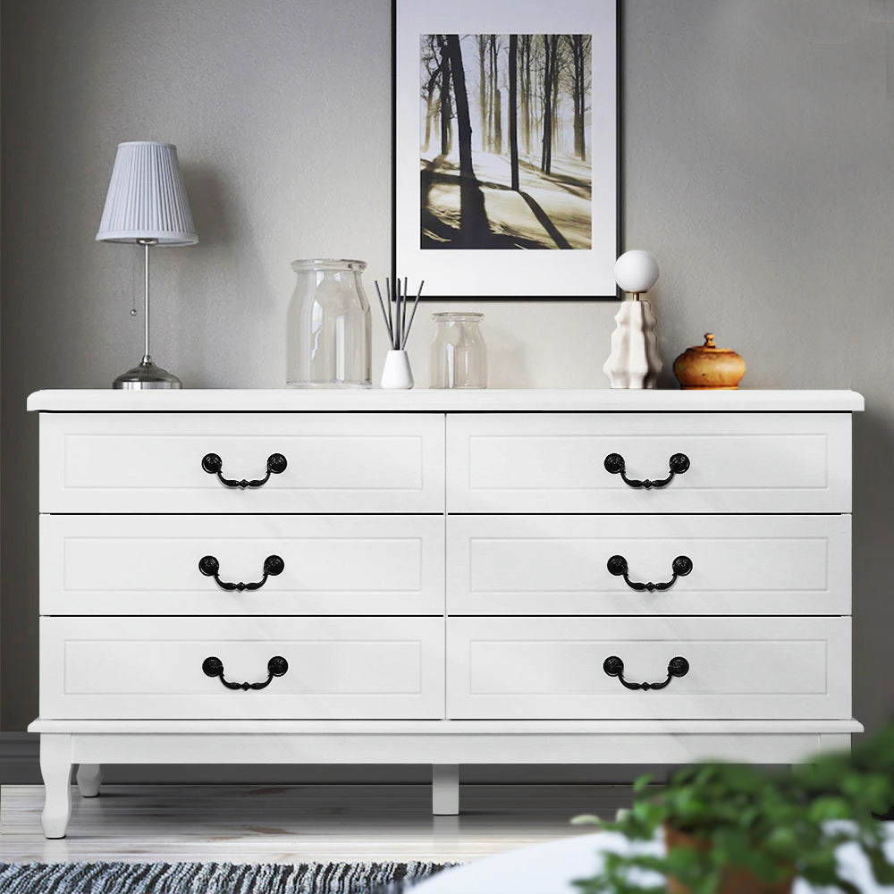 Chest of Drawers Dresser Table Lowboy Storage Cabinet White Bedroom