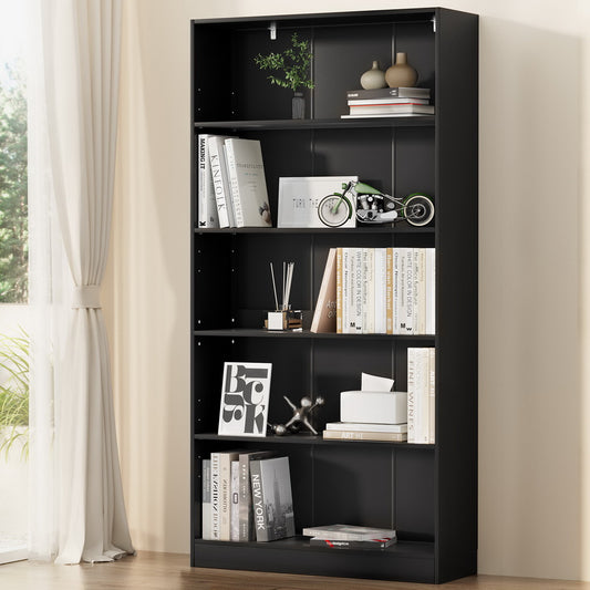 Bookshelf 5 Tiers - Black