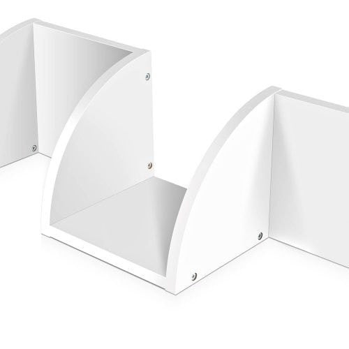 5 Tier Corner Wall Shelf - White