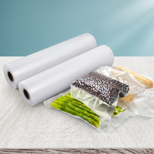 2 Rolls Food Vacuum Sealer Bags Storage Saver Heat Sealing Bag Pack 28cmx6M