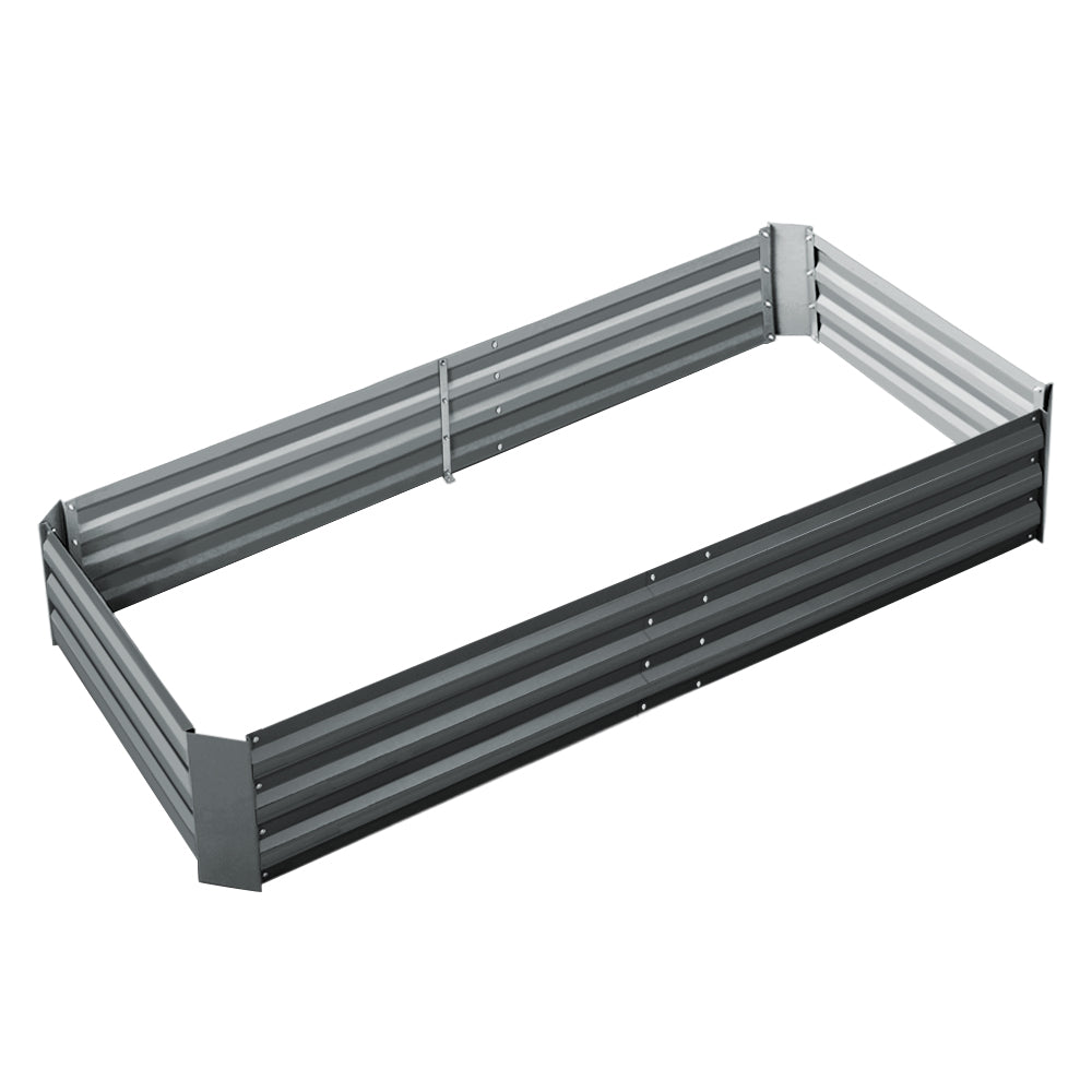 180x90x30CM Galvanised Raised Garden Bed Steel Instant Planter