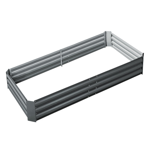 Galvanised Steel Raised Garden Bed Instant Planter 210x90 Aluminium