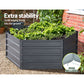 Set of 2 Garden Bed 130x130x46cm Planter Box Raised Container Galvanised