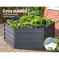 Garden Bed 2-pieces 130x130x46cm Galvanised Steel Raised Planter