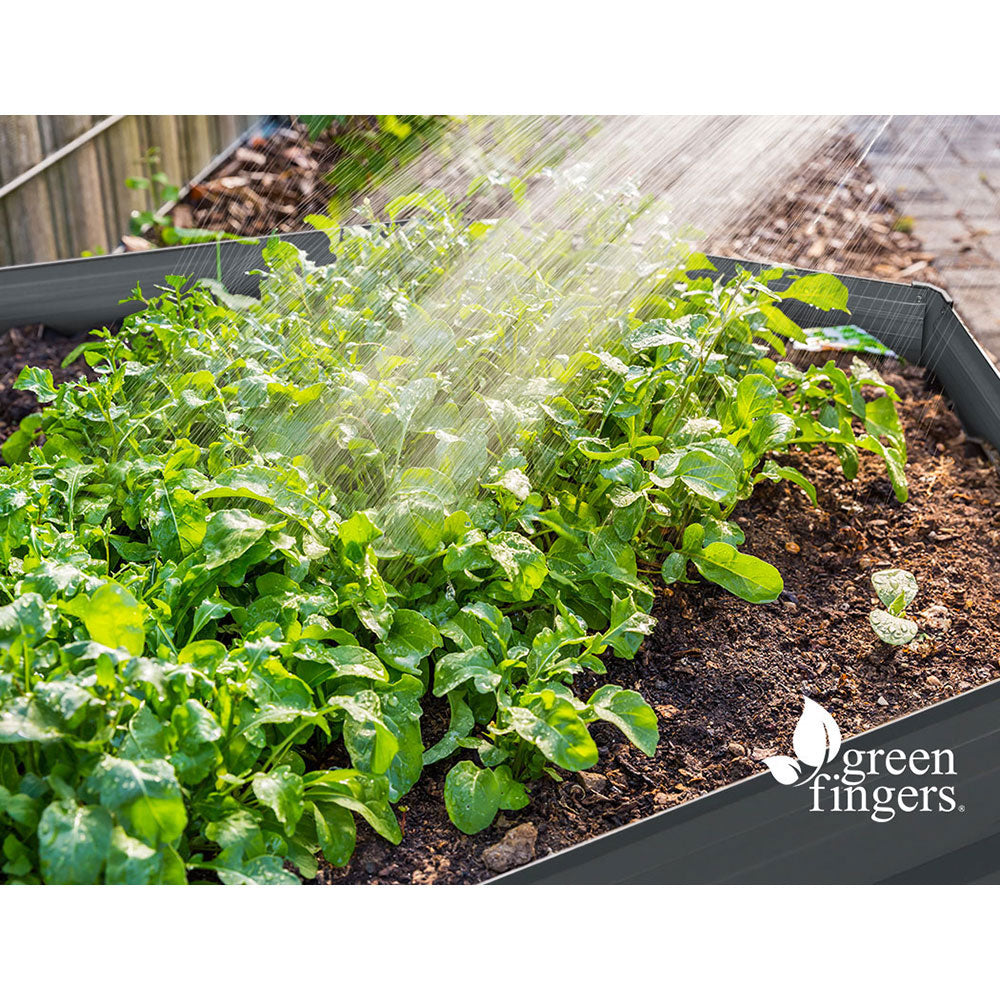 Set of 2 Garden Bed 130x130x46cm Planter Box Raised Container Galvanised