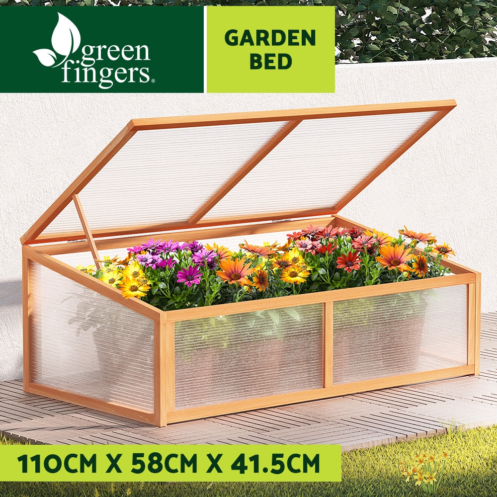 Garden Bed Raised Wooden Planter Box Vegetables 110x58x41.5cm
