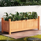 Garden Bed Raised Wooden Planter Outdoor Box Vegetables 90x30x33cm