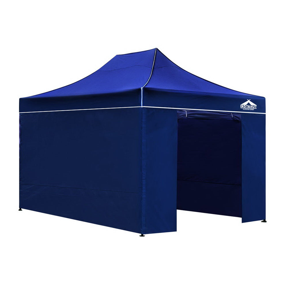 Gazebo Pop Up Marquee 3x4.5m Folding Wedding Tent Gazebos Shade Blue