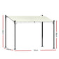 Instahut Gazebo Marquee 3m Outdoor Event Wedding Tent Camping Party Shade Iron Art Canopy Beige