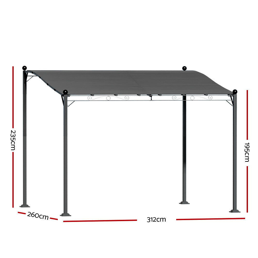 Gazebo 3m Party Marquee Outdoor Wedding Tent Iron Art Canopy Patio