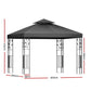 Gazebo 3x3m Party Marquee Outdoor Wedding Event Tent Iron Art Canopy