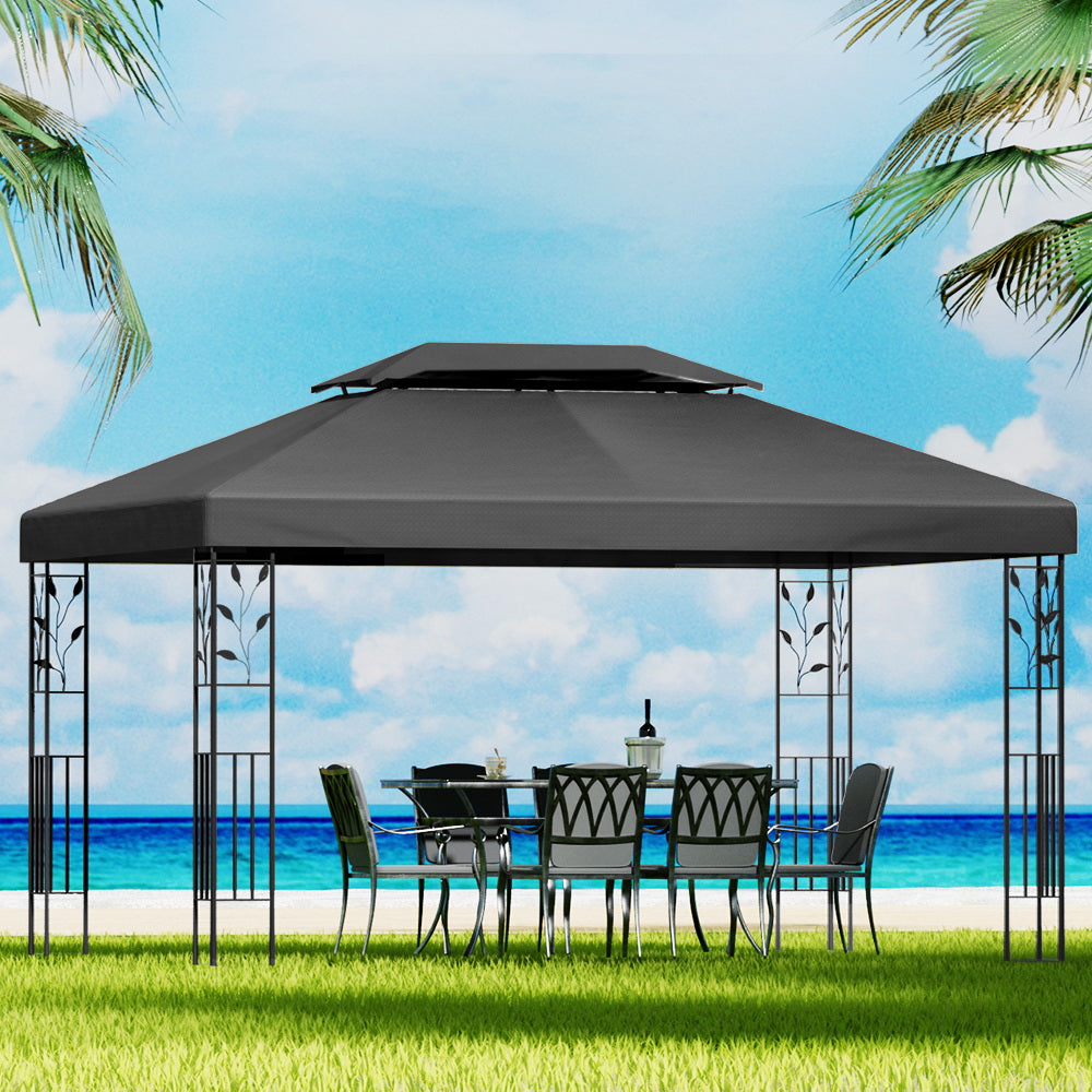 Gazebo 4x3m Party Marquee Outdoor Wedding Event Tent Iron Art Patio