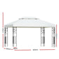 Instahut Gazebo 4x3m Marquee Outdoor Wedding Party Event Tent Home Iron Art Shade White