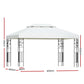 Gazebo 4x3m Party Marquee Outdoor Wedding Event Tent Iron Art White