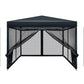 Gazebo Pop Up Marquee 3x3 Wedding Side Mesh Wall Outdoor Gazebos Black