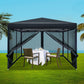 Gazebo Pop Up Marquee 3x3 Wedding Side Mesh Wall Outdoor Gazebos Black