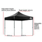 Gazebo Pop Up Marquee 3x3 Outdoor Wedding Base Pod Kit Black