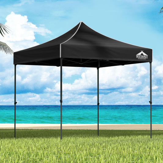 Gazebo Pop Up Marquee 3x3 Outdoor Wedding Base Pod Kit Black