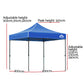 Gazebo Pop Up Marquee 3x3 Outdoor Wedding Gazebos Base Pod Kit Blue