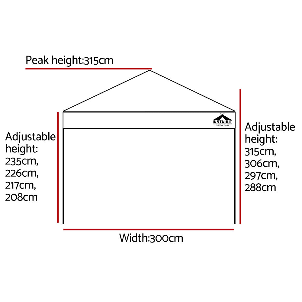 Gazebo Pop Up Marquee 3x3 Outdoor Wedding Base Pod Kit White