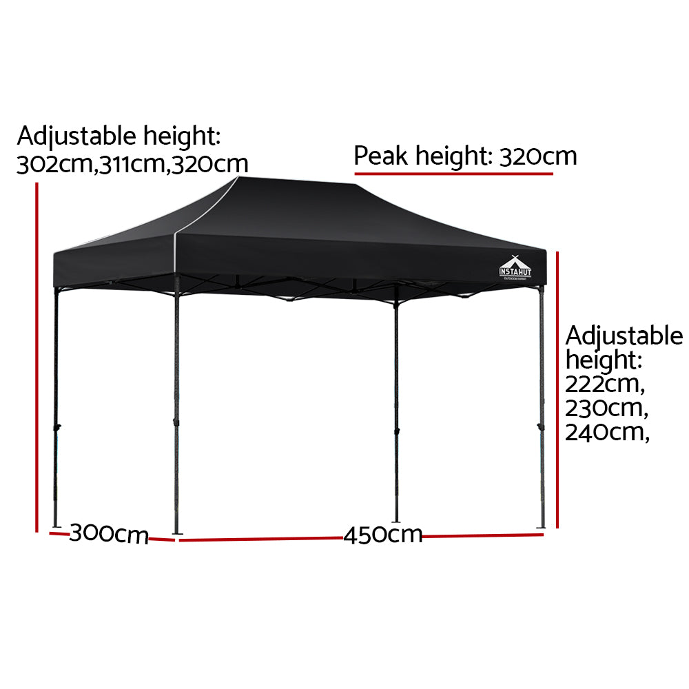 pop up tent 3x4 Buy 3x4.5m Outdoor Gazebo Tent Black Online in Australia – Factory Buys
