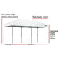 Gazebo Pop Up Marquee 3x6m Outdoor Tent Folding Wedding Gazebos White