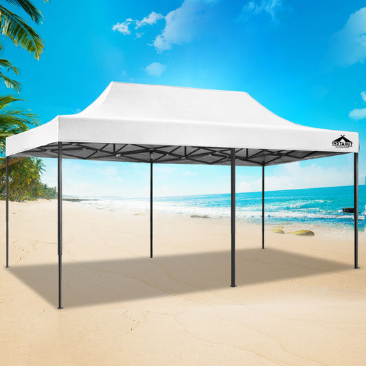 Gazebo Pop Up Marquee 3x6m Outdoor Tent Folding Wedding Gazebos White