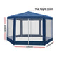Instahut Gazebo?2x2m Marquee Wedding Party Tent Outdoor Camping Mesh Wall Canopy Shade Gazebos Navy