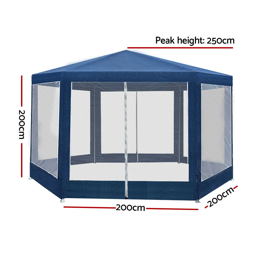 Gazebo Wedding Party Marquee Tent Canopy Outdoor Camping Gazebos Navy