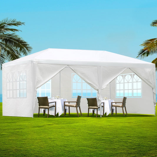 Gazebo Outdoor Marquee Wedding Gazebos Party Tent Camping White 3x6m