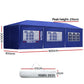 Instahut Gazebo 3x9m Marquee Wedding Party Tent Outdoor Camping Side Wall Canopy 8 Panel Blue