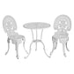 Kaitlyn 2-Seater Patio Furniture Outdoor Bistro Chairs Aluminium - White