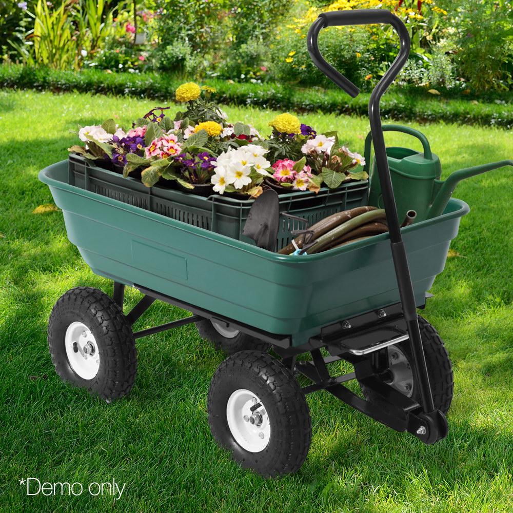 75L Garden Dump Cart - Green