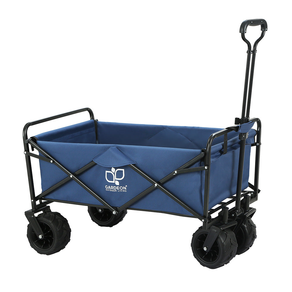 Foldable Wagon Cart Trolley Cart Collapsible Beach Outdoor Garden Cart