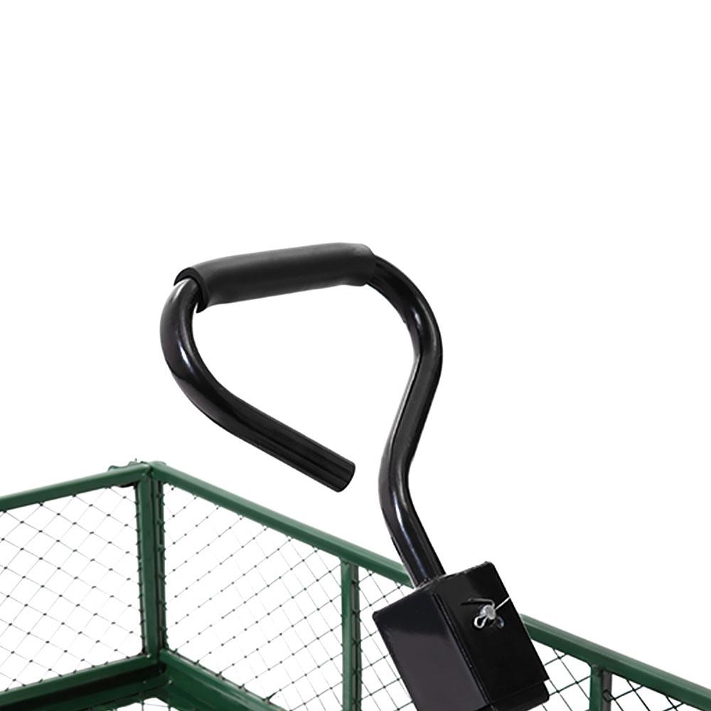 Mesh Garden Steel Cart - Green