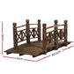 Garden Ornaments Wooden Rustic Bridge Decor Outdoor Decoration Yard