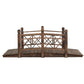 Garden Ornaments Wooden Rustic Bridge Decor Outdoor Decoration Yard